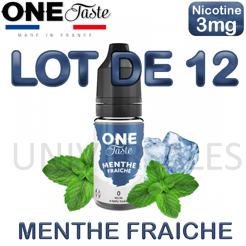 E Liquides MENTHE FRAICHE lot de 12