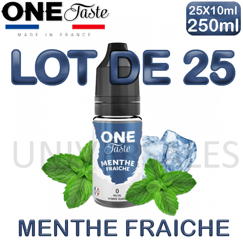 E Liquides MENTHE FRAICHE lot de 25