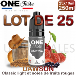 E liquide DAWSON e tasty gout tabac fruité 0mg