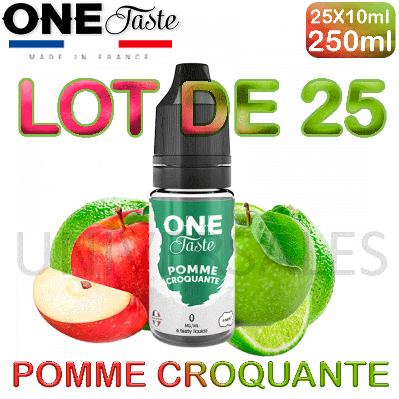 E Liquides POMME CROQUANTE lot de 25