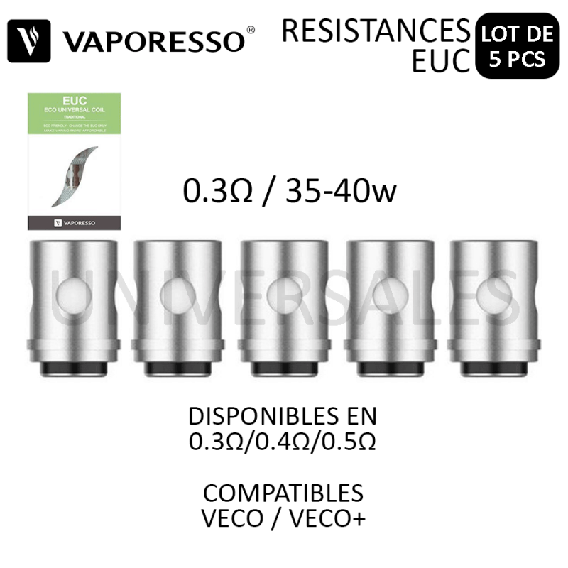 Résistances EUC VECO - Boite de 5