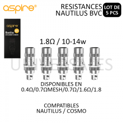 RESISTANCES NAUTILUS 1.8 BVC ASPIRE