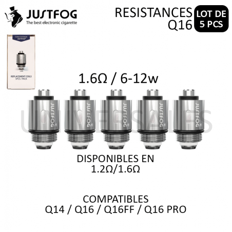 Résistances Q16 - Boite de 5