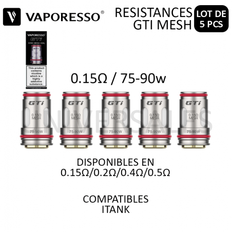 RESISTANCE GTI 0.15 VAPORESSO ITANK