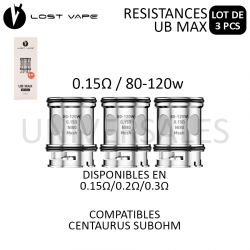 RESISTANCE UB MAX 0.15OHM LOST VAPE