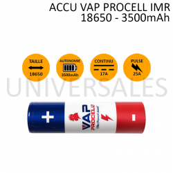 ACCU IMR - PROCELL 18650 3500mAh