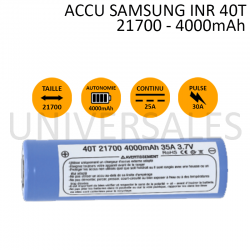 ACCU 40T 21700 INR 4000mAh